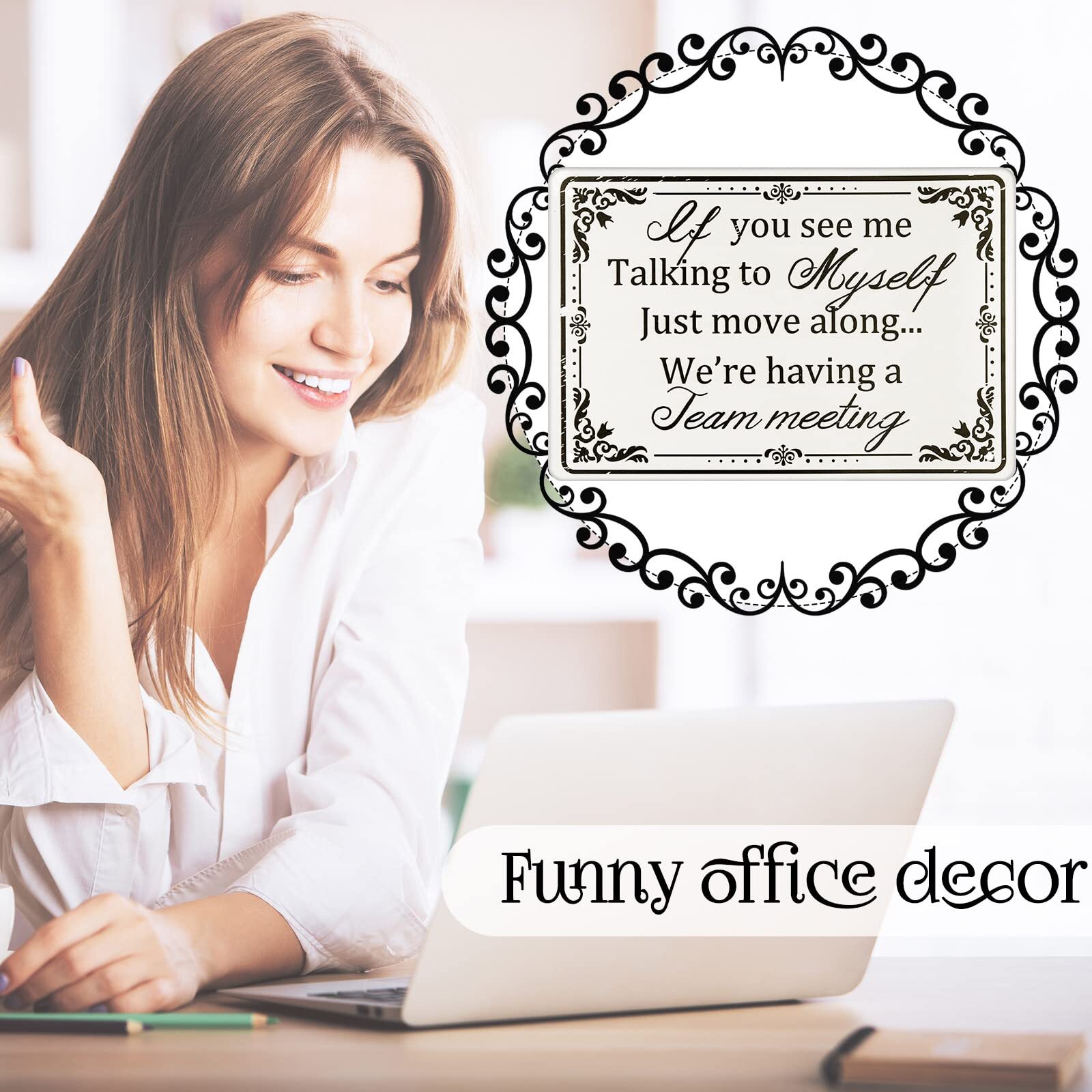 Funny Office Cubicle Decor Funny Office Metal Tin Signs 12 x 8 Inch , If You See
