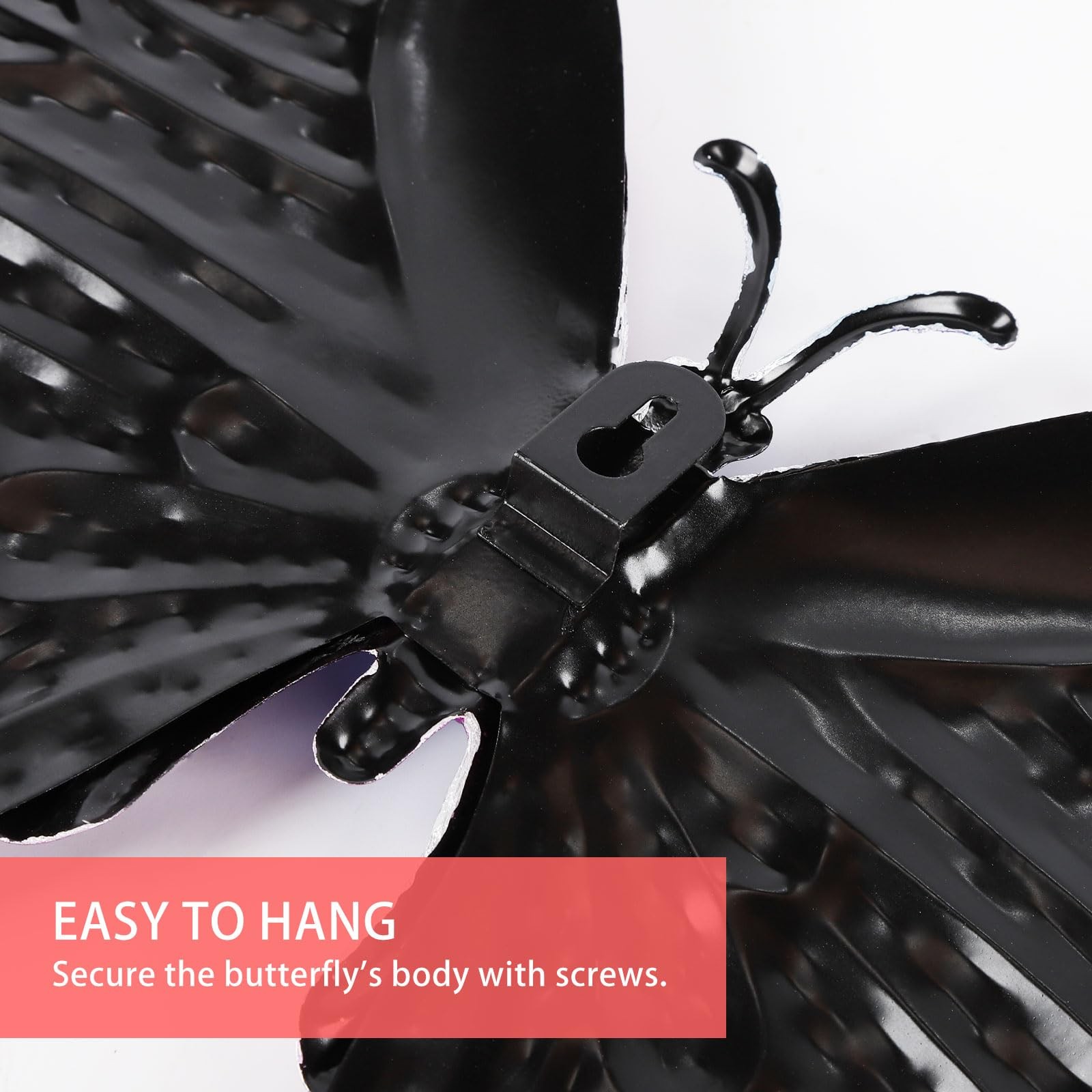 Metal Butterfly Wall Decor – 2 Pack 11.4″ Outdoor Fence Wall Art Decor, Large…