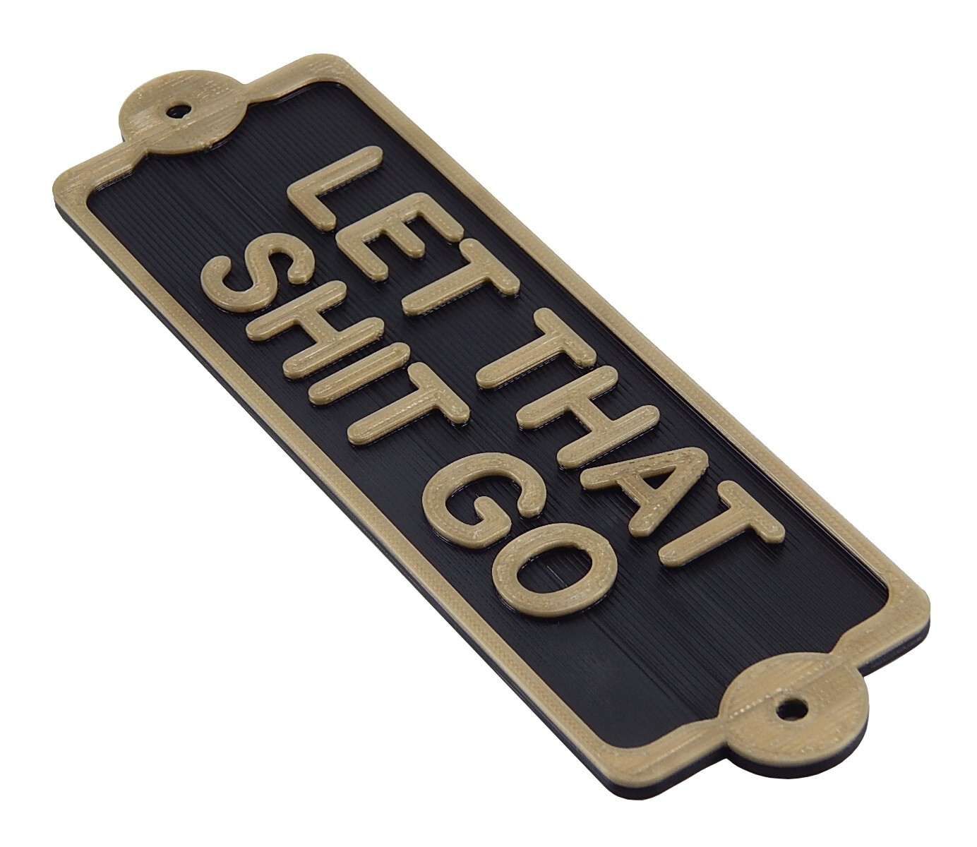 Plastic Funny Zen Let That-Shit Go Toilet Door Hanging Sign Bathroom Restroom