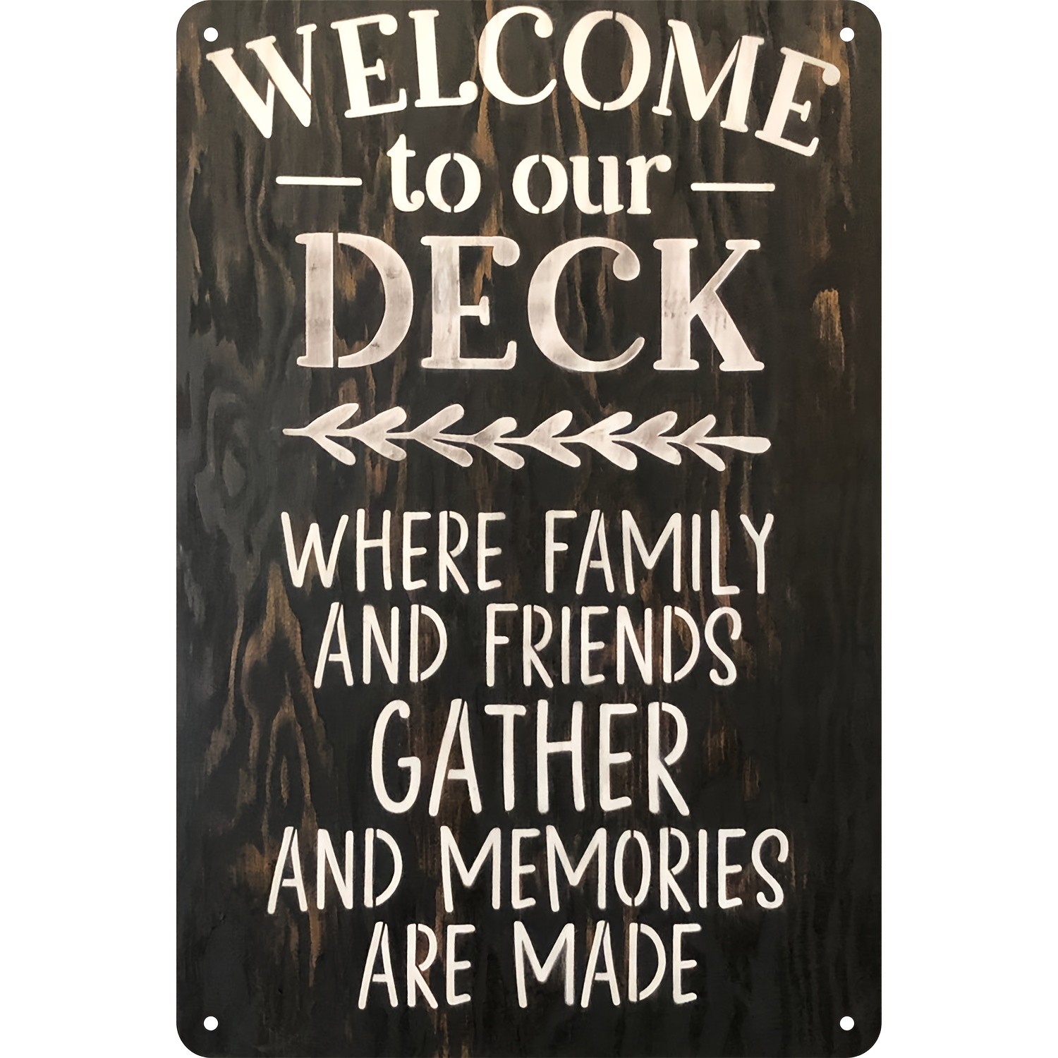 Farmhouse Gathering Deck Metal Sign Indoor Kitchen Bedroom Wall Art