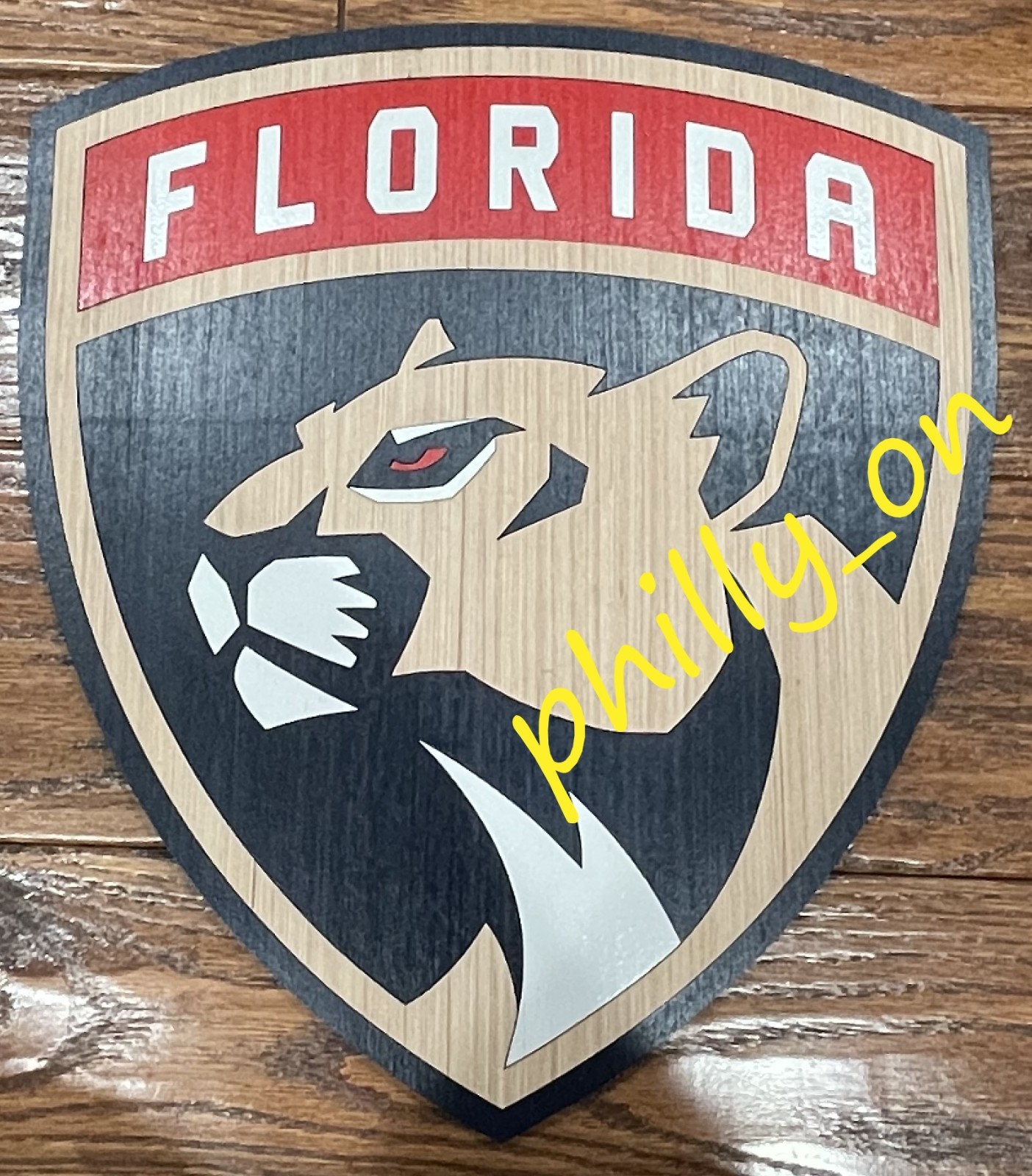 NHL Florida Panthers Logo Wooden Sign Wall Decor Handmade Quality 15″-35″
