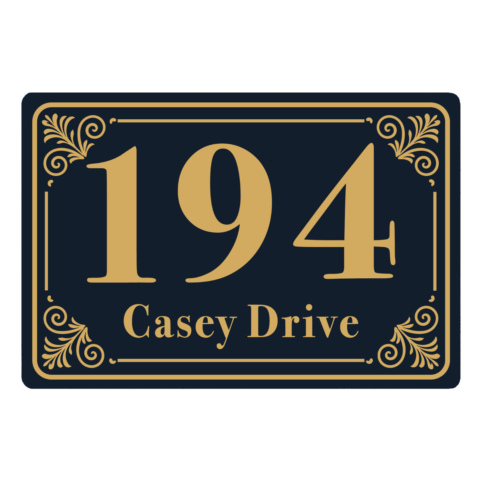 8″ x 12″ House Number Plaque Personalized Home Address Sign Custom Metal Iron