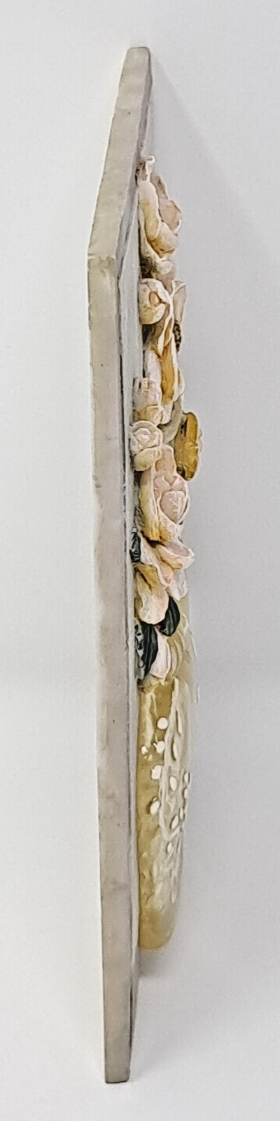 Boem 3D Wall Art Resin Floral Plaque Flowers in Translucent Acrylic vintage