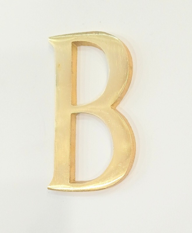 50 MM (2Inch) Brass Home 26 Polish Gold Wall Mounted Door Mounted Letters B