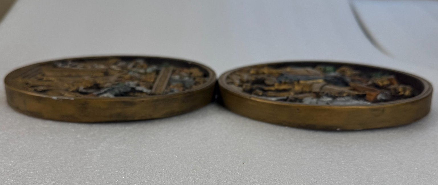 Marcus Designs The Courtship & The Castle of Love-Clay 3D Medieval Plaques