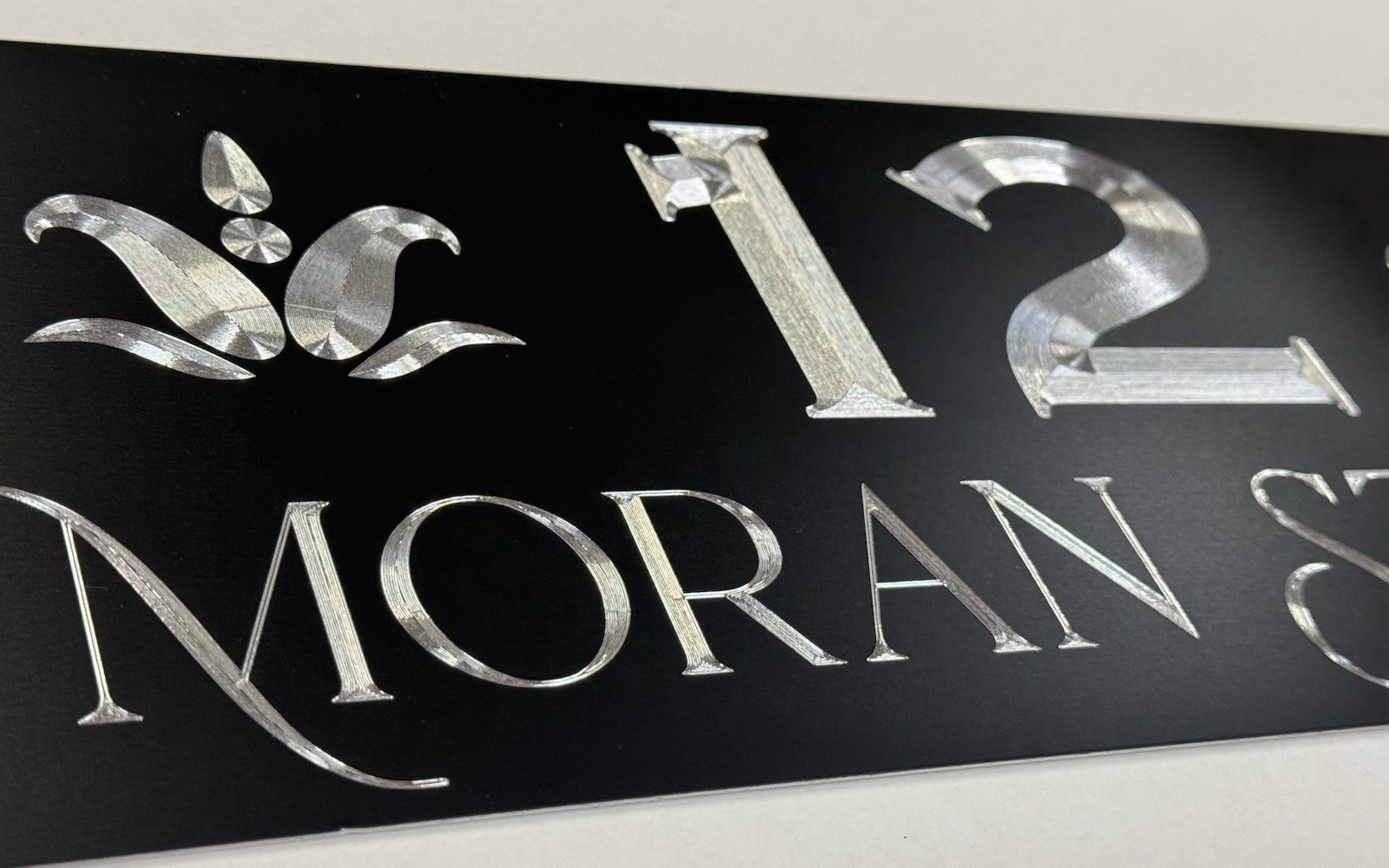 Engraved Personalized Custom House Home Number Street Address Metal 16×6 Sign