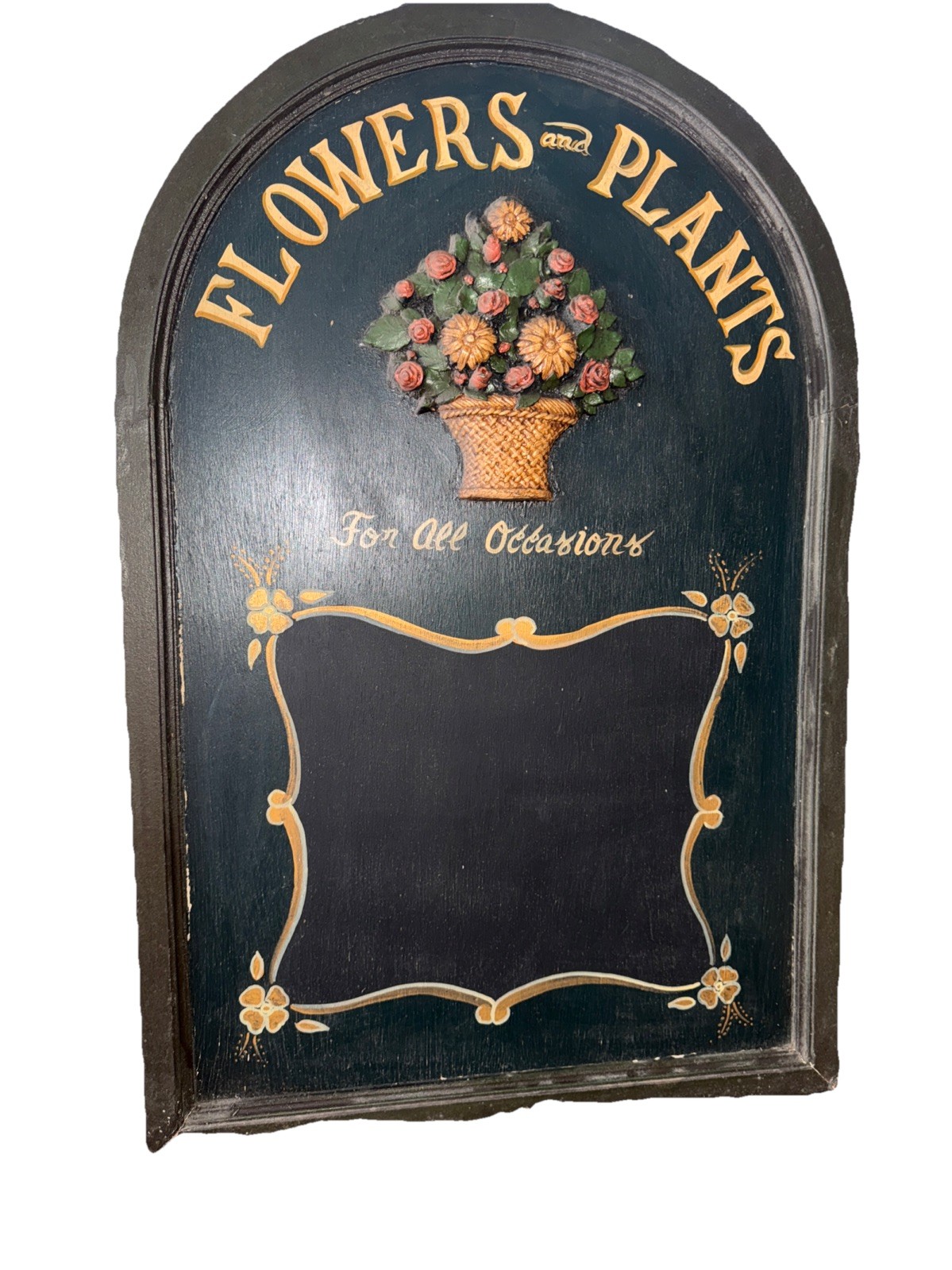 Flower Shop Wood Specials Chalkboard Display Sign Dimensional Bouquet 16x24x1”