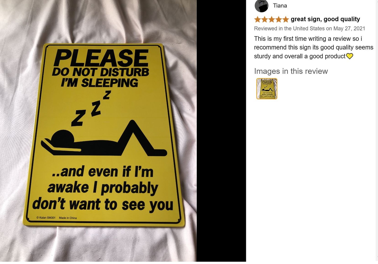 Metal Tin Sign “Do Not Disturb – I’m Sleeping” Work Office Wall Decor #E-101