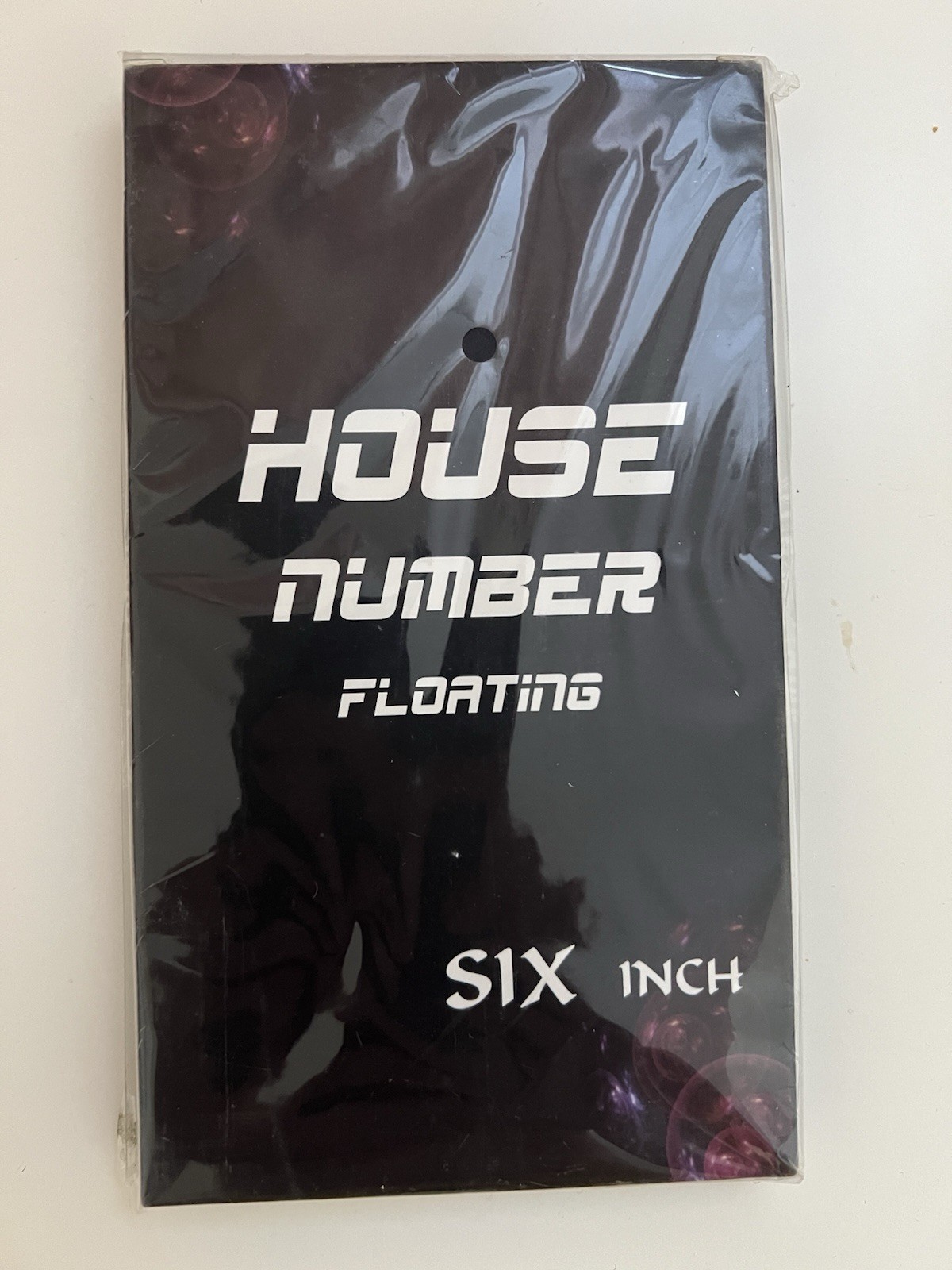 6” Black Floating House Number 1 Modern Address Sign Mount Hardware Included