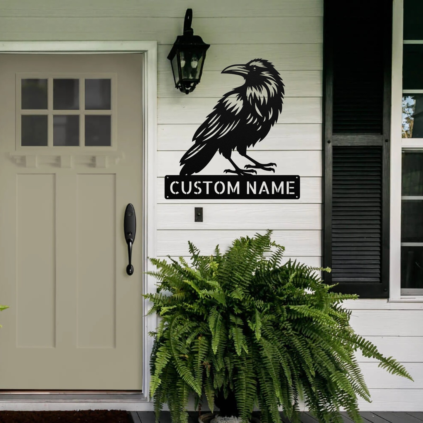 Custom Raven Bird Metal Sign Unique Decor Wall Art Gift for Bird Lovers