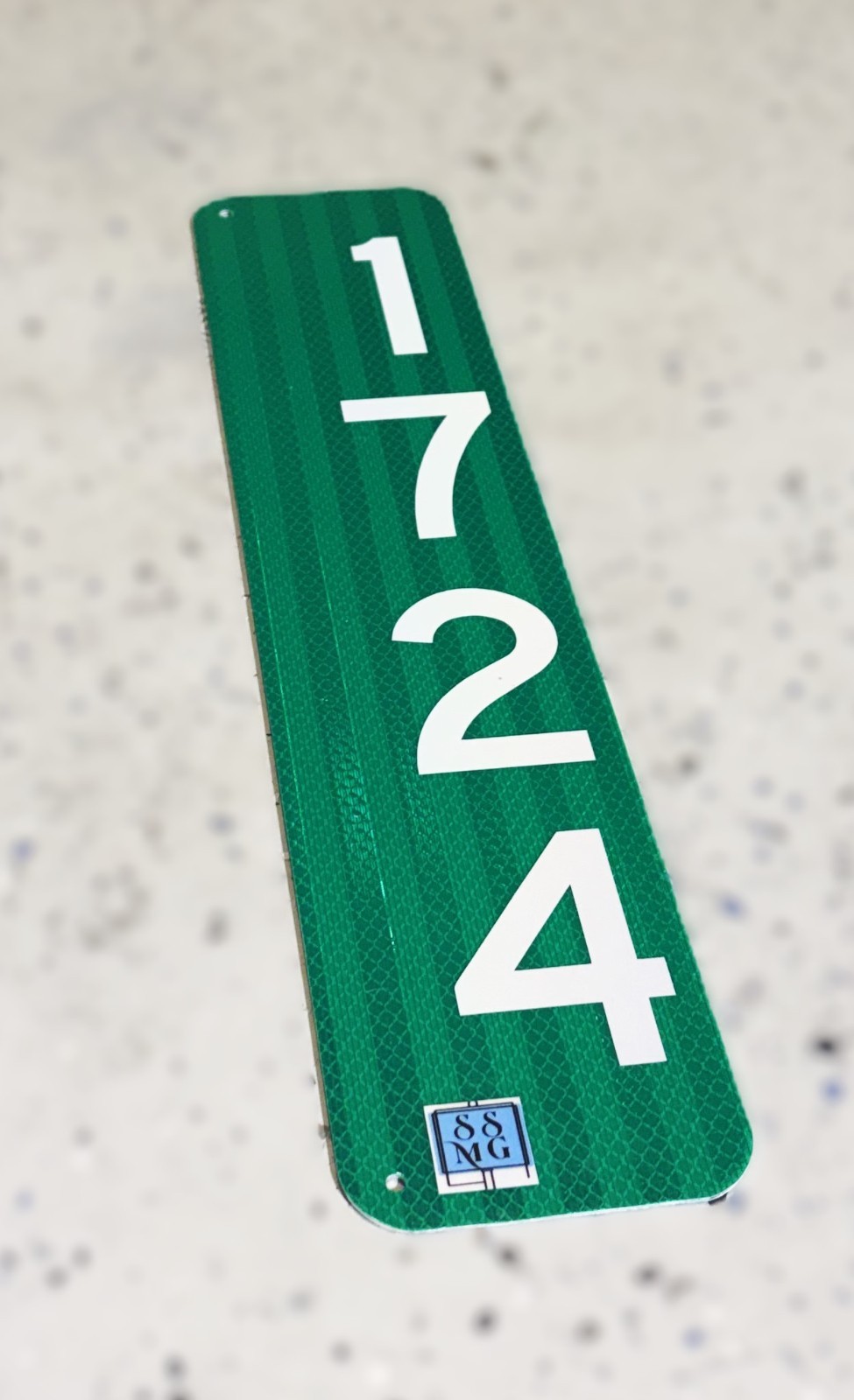 Double-Sided Vertical Reflective 911 Address Sign 18″X4″ By SSMG