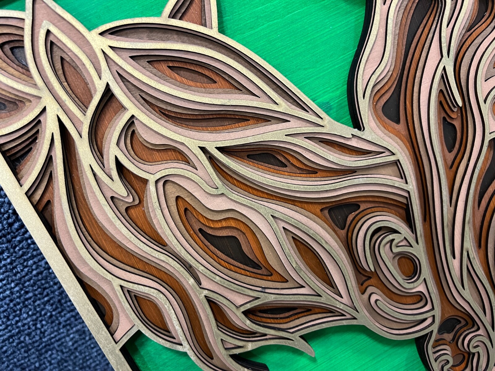 Horse foal mandala Wooden Wall art 3D picture Unique Gift 🎁Birthday present