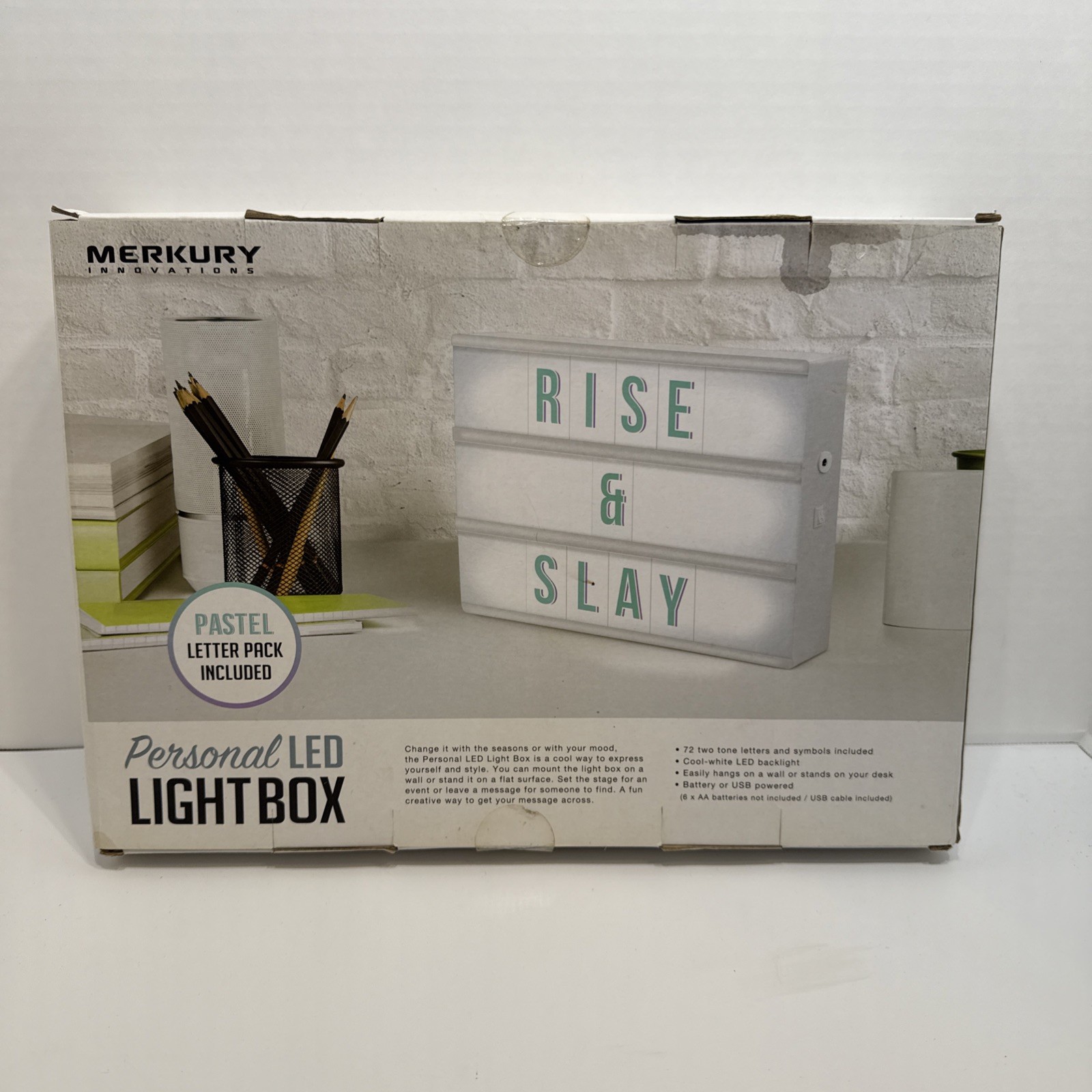 LED LIGHT BOX WITH PASTEL LETTERS Birthdays, Advertising, Bedroom, Dorm