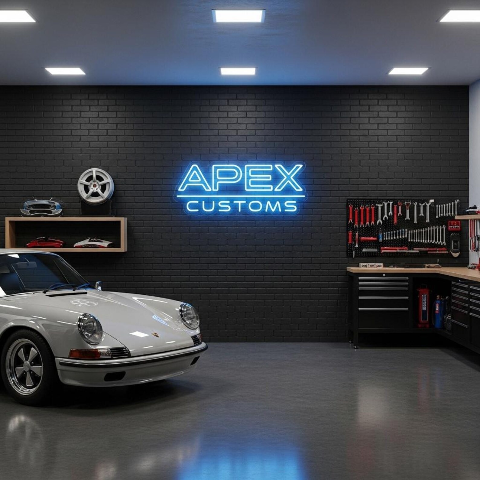 Personalized Name Garage Neon Sign for Auto Workshop Custom LED Man Cave Decor
