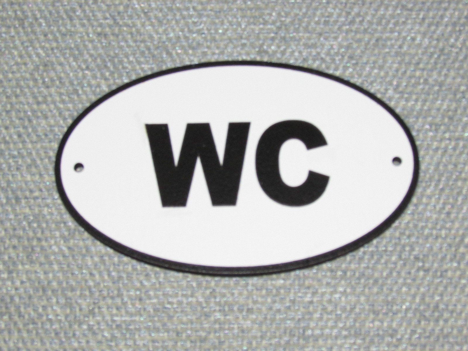 WATER CLOSET WC Wood English Bathroom Sign Plaque Restroom Black Letters