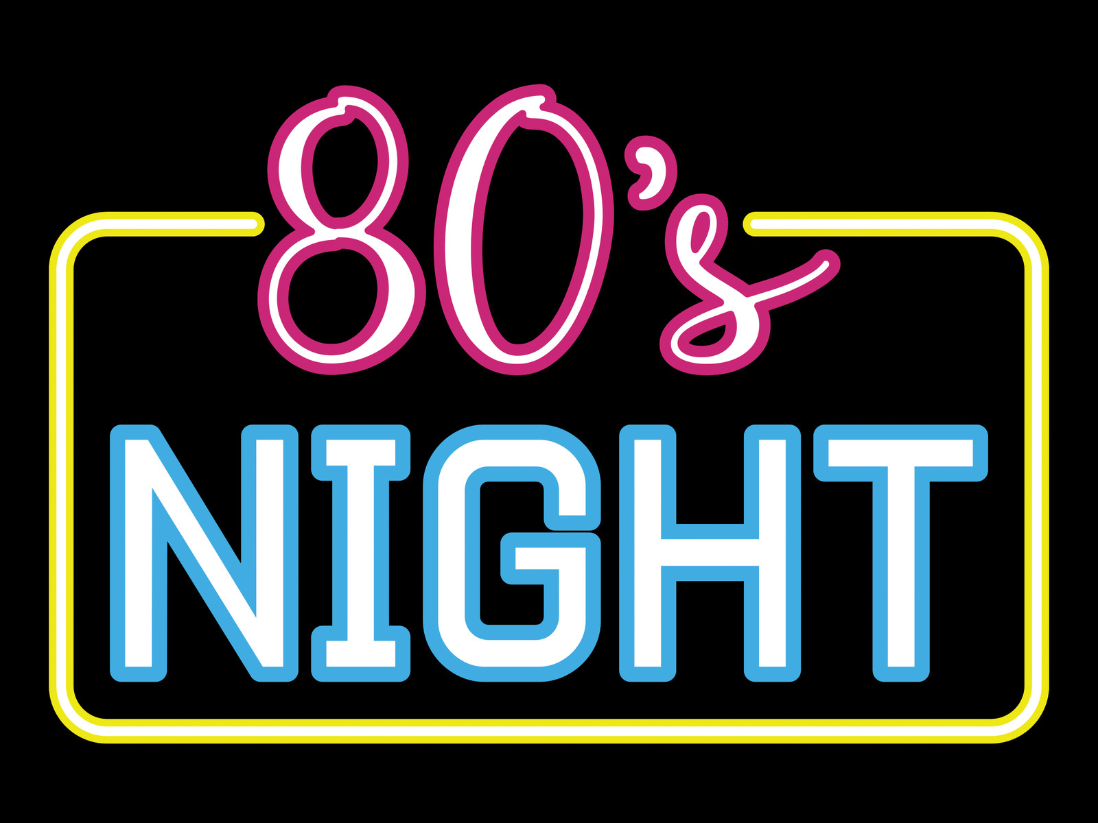 Signs ByLITA 80’s Night Table Sign With Acrylic Stand (6×8“)