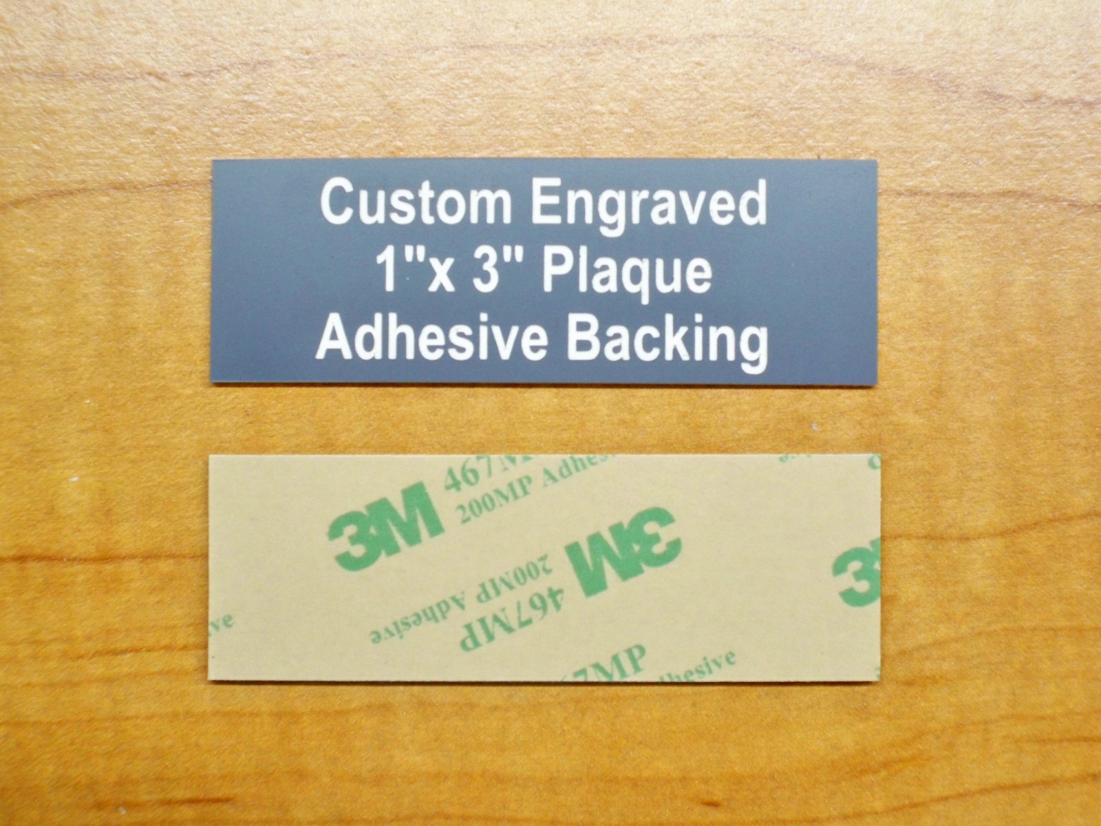 Any Size Any Color Your Wording Here Custom Engraved Self-Sticking Plate Plaque
