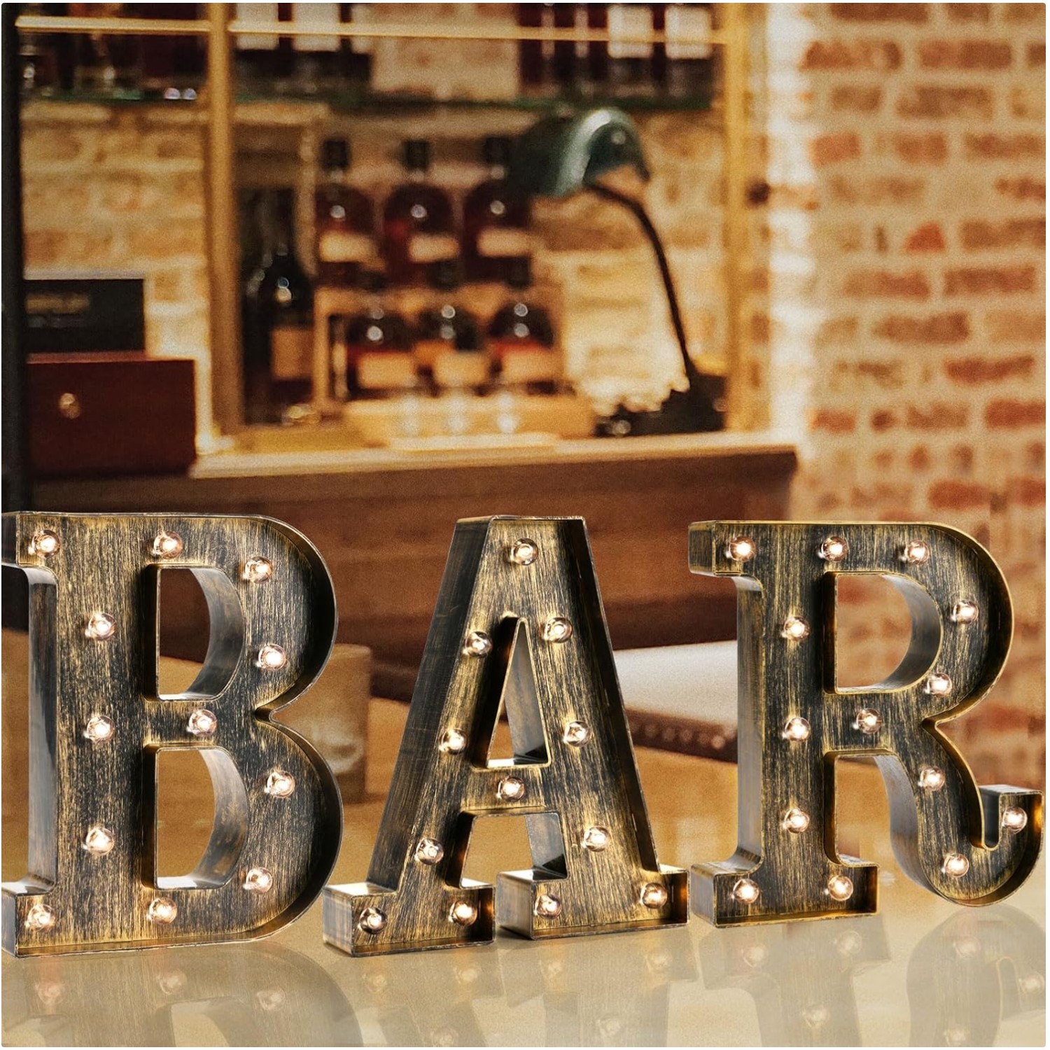 LED Vintage BAR Sign Light – Perfect for Home Décor & Parties, Battery Operated