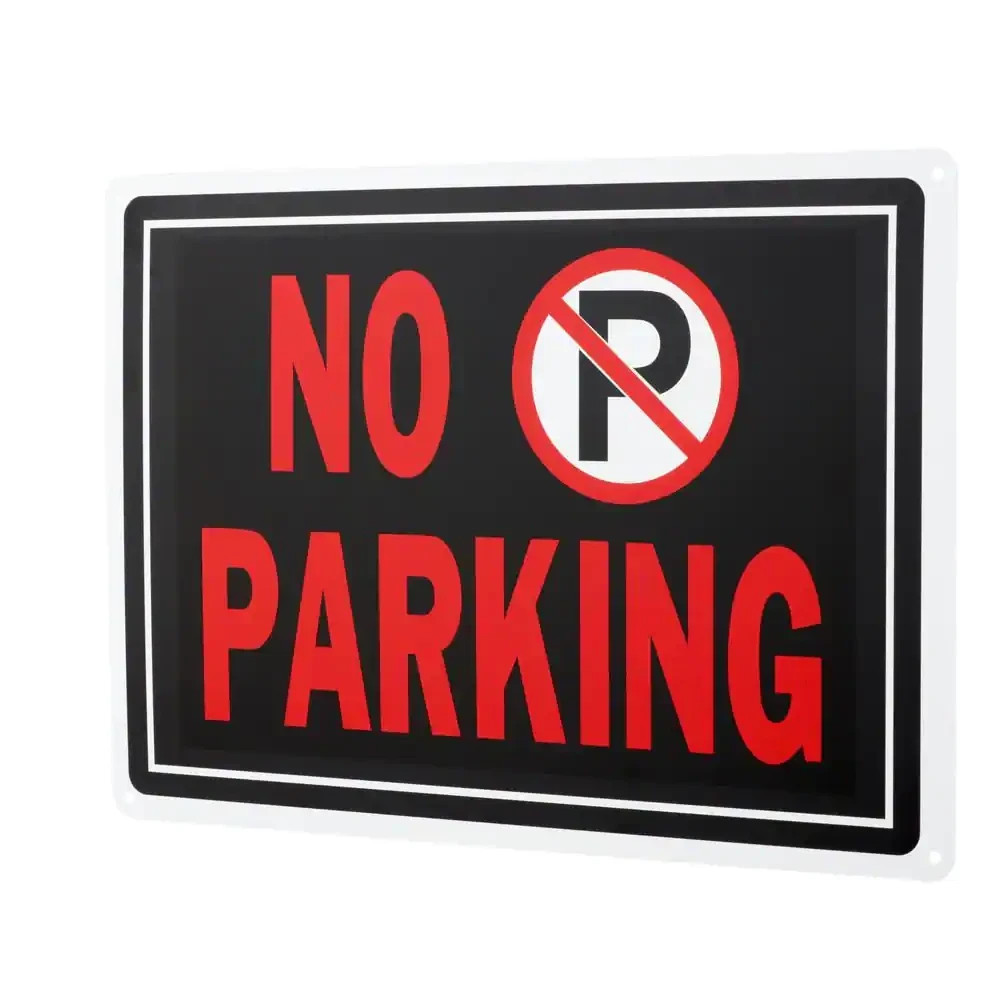 No Parking Sign 10×14 Aluminum Outdoor Weather Resistant Pre-Punched Holes
