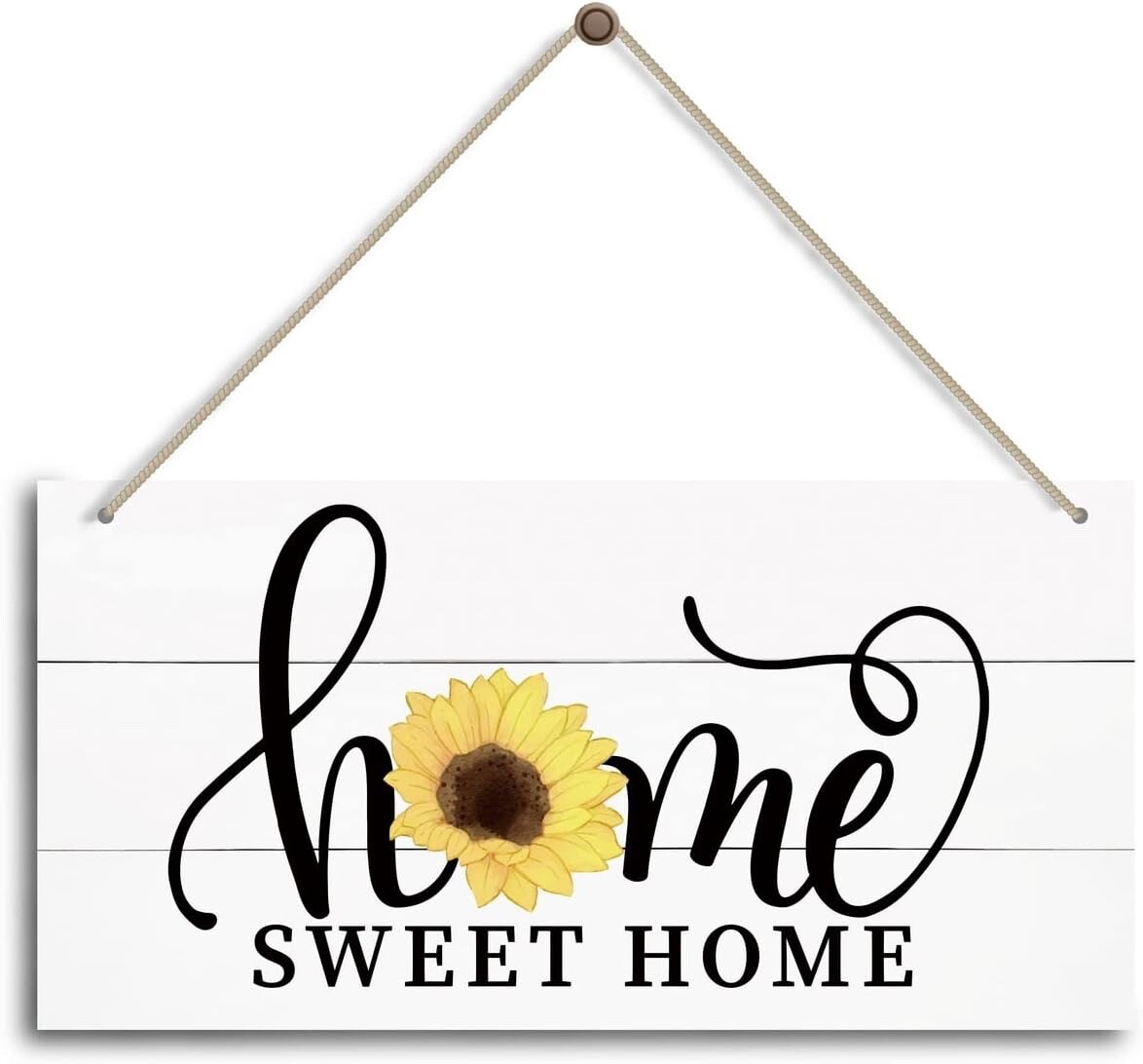 Home Sweet Home Sign, Blessed Wall Decor Wood, Wood Blessed Sign Farmhouse