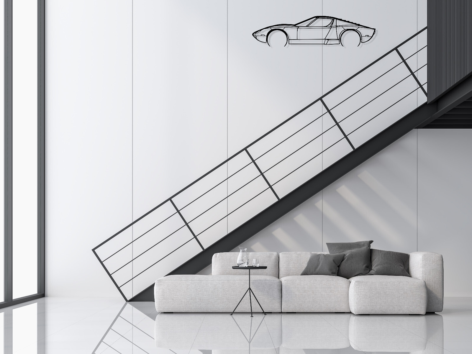 Silhouette For Lamborghini Miura Steel Wall Decor Decoration Art Sv Svj P400S