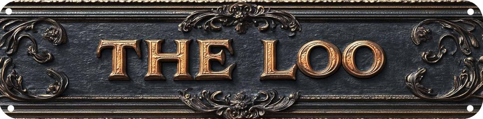 Vintage Tin the Loo Sign Retro Metal Sign for Bathroom Decoration – Bathroom Fun