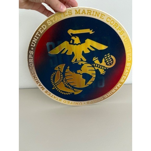 USMC Semper Fidelis Lenticular Wall Decor 11in Marine Corps Plaque Open Road Brd