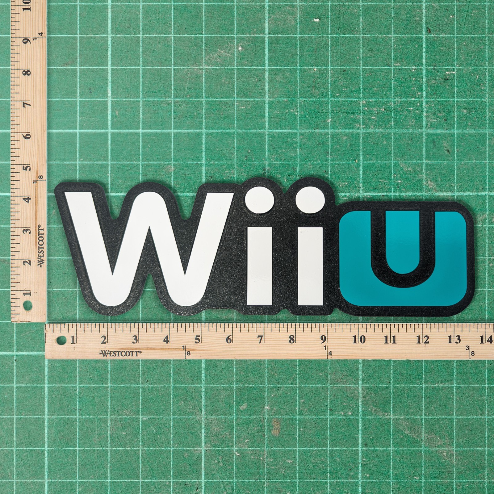 Large Engraved Nintendo Wii U Logo Video Game Wall Art Collectable Sign