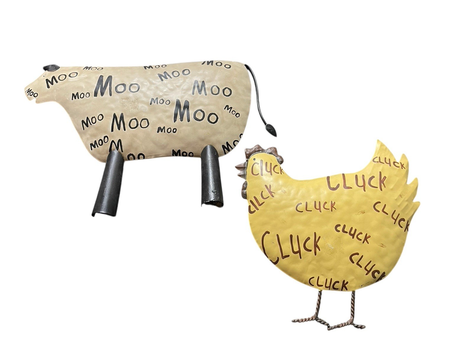 Vintage Metal Farm Animal Wall Decor