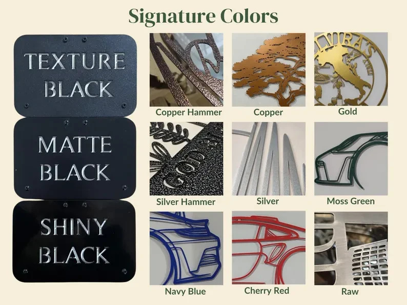 Custom Metal Name Sign Personalized Script Wall Decor Gift