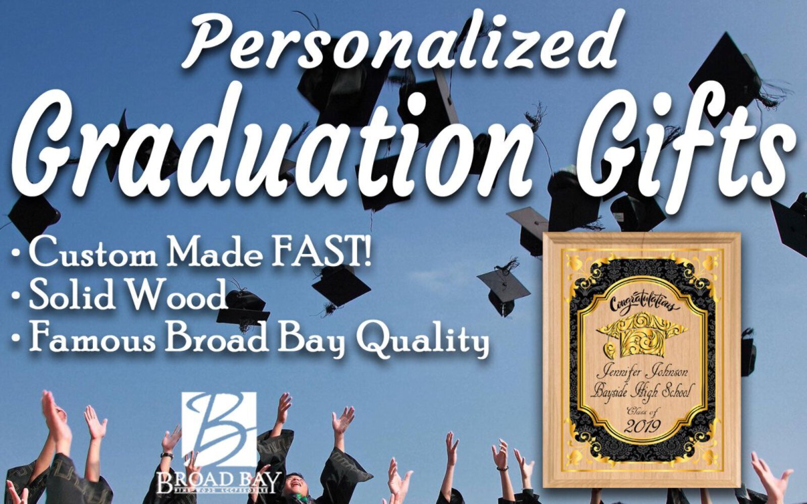 Personalized Graduation Gift – Custom Wood Plaque for High School or College
