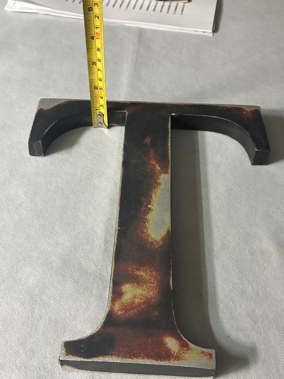 METAL LETTER ( T ) 10″ INCHES TALL