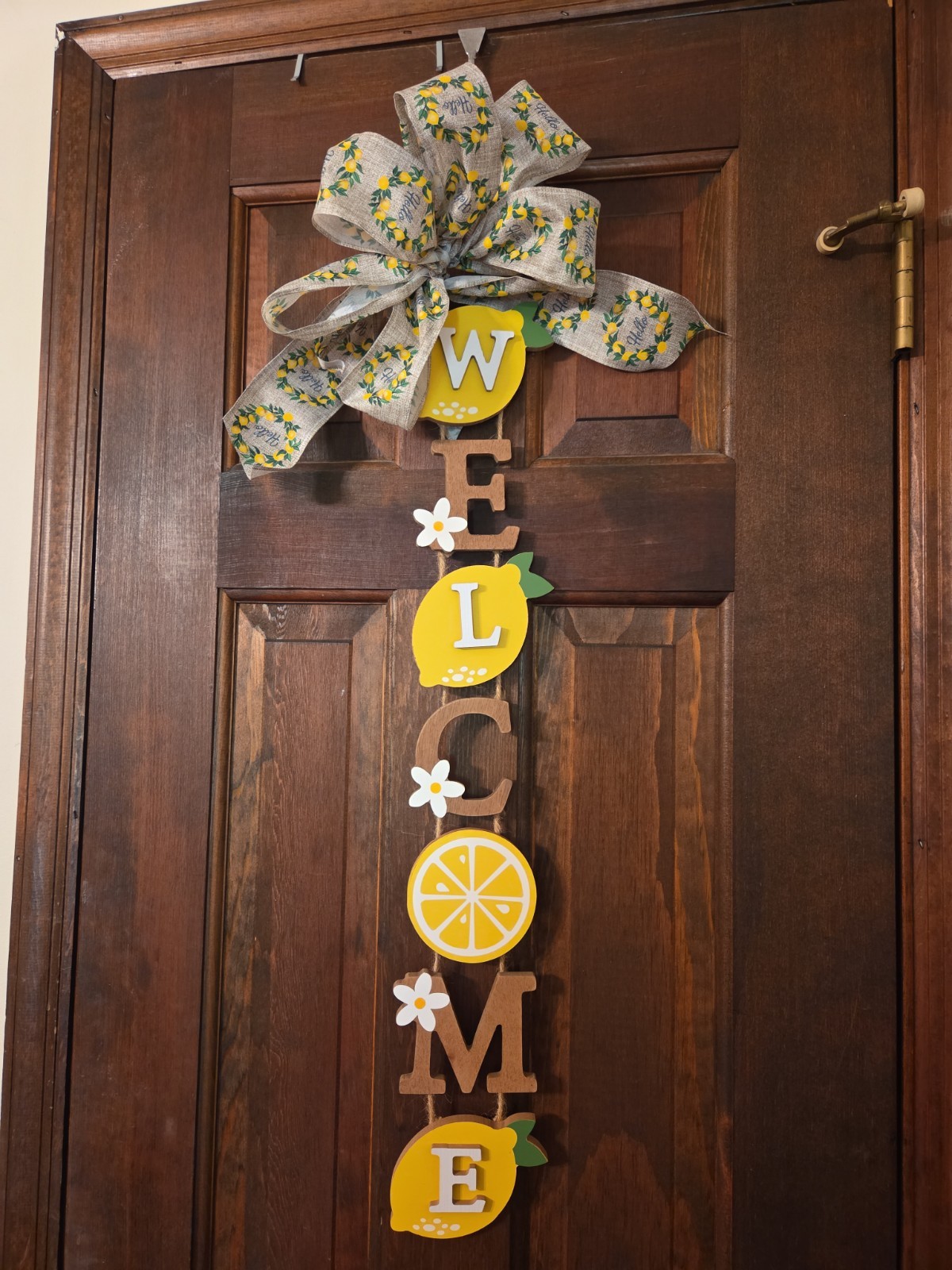 Lemon Themed Welcome Door Hanger
