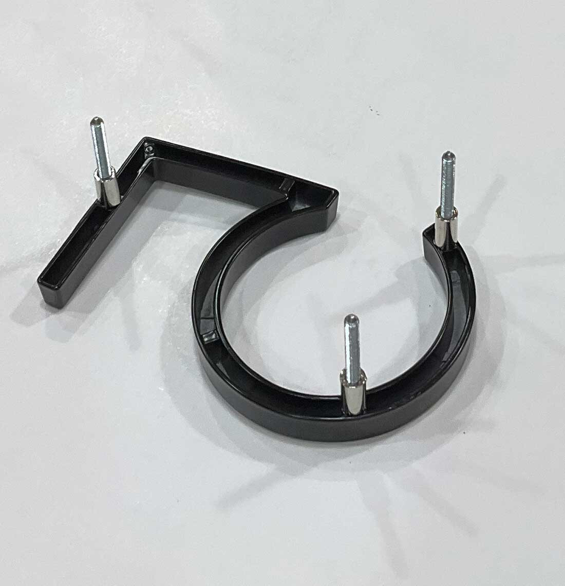 5 Inch Black Metal Numbers For House Address Outside Modern Floating Screw On