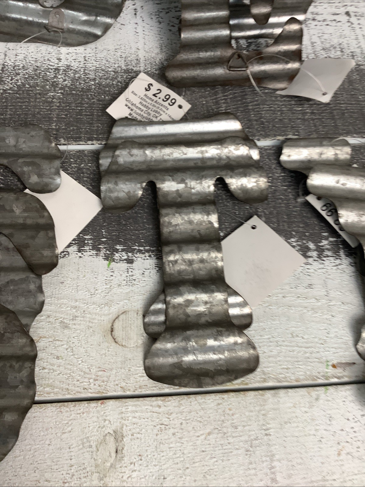 Lot Of 5” And 6” Assorted Galvanized Letters