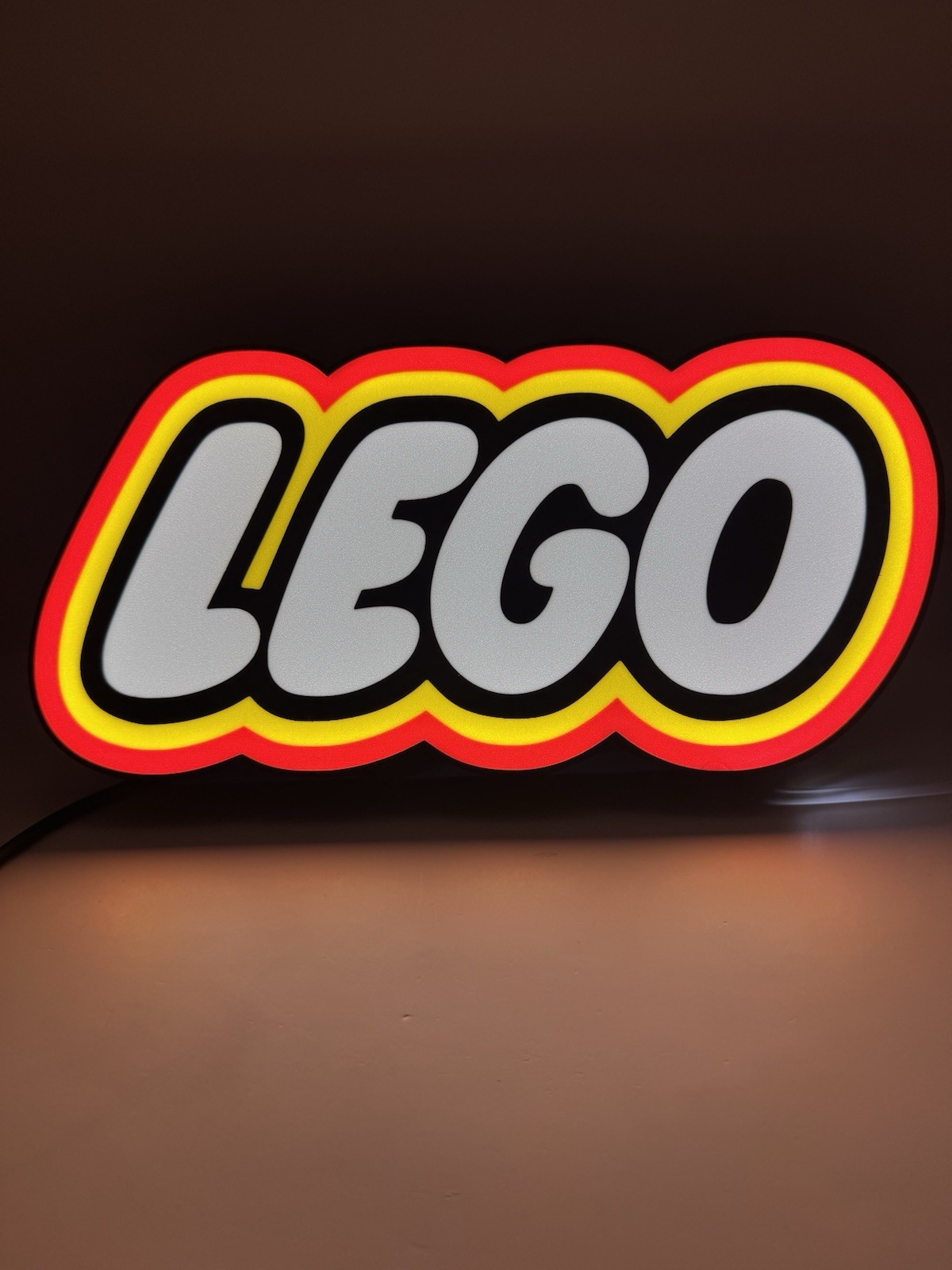 LEGO Lego Bricks – Light Up LED Neon Sign Minifigs Set Sealed Outline