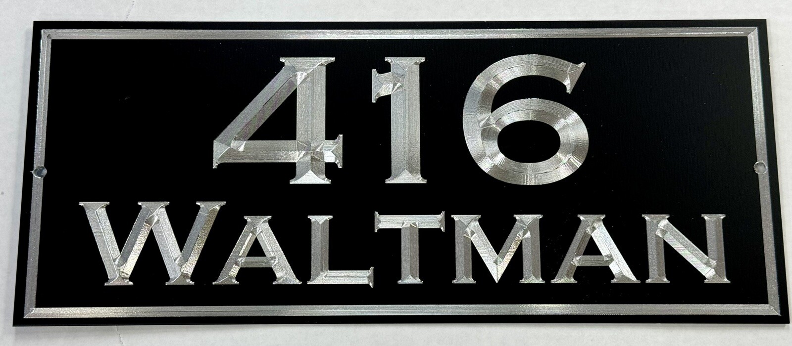 Engraved Custom Reflective House Number Street Address Metal Mailbox 12×5 Sign