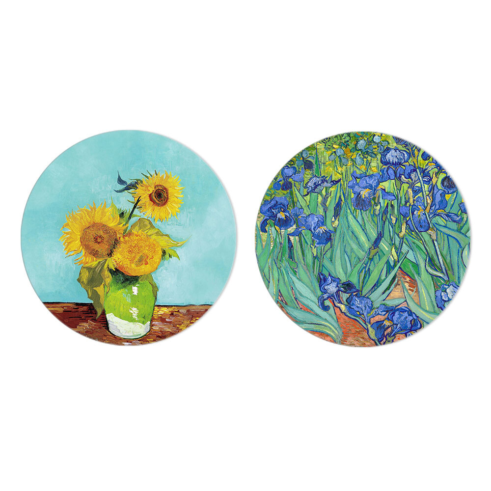 2 Pcs Round Aluminum Hanging Signs 7 Inch Wall Art Decor Signs for Party Event