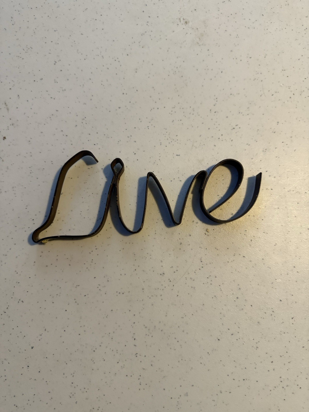 Live, Love, Laugh Set of 3 Rust Finish Metal Words Wall or Shelf Decor Farmhouse