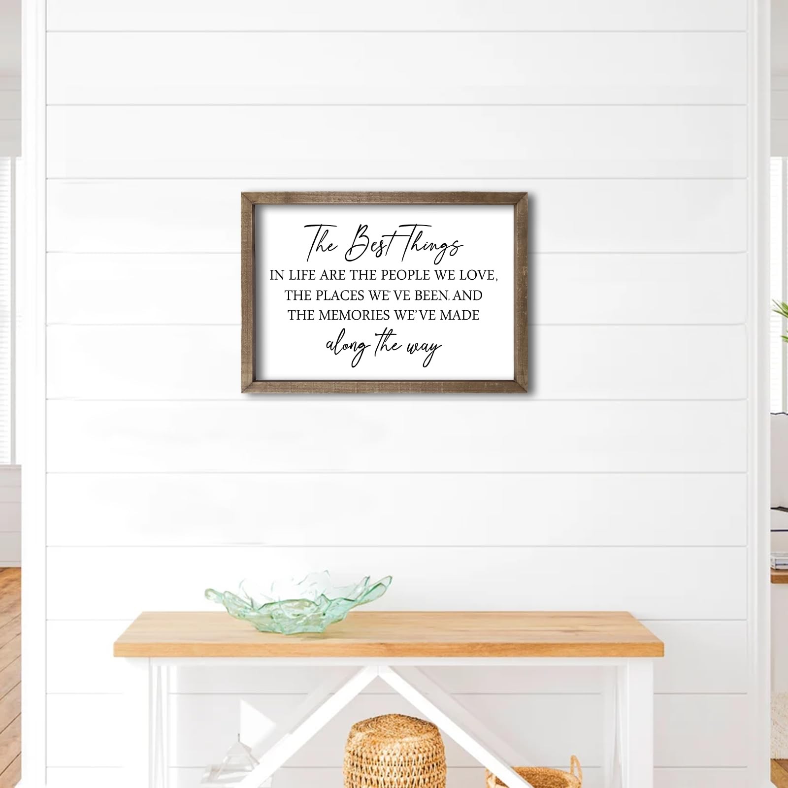 The Best Things in Life Sign 15.7”×11” Framed Wood Memories Inspirational Q…