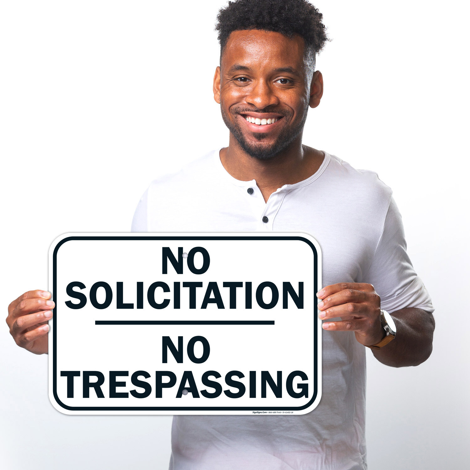 No Soliciting No Trespassing Sign,