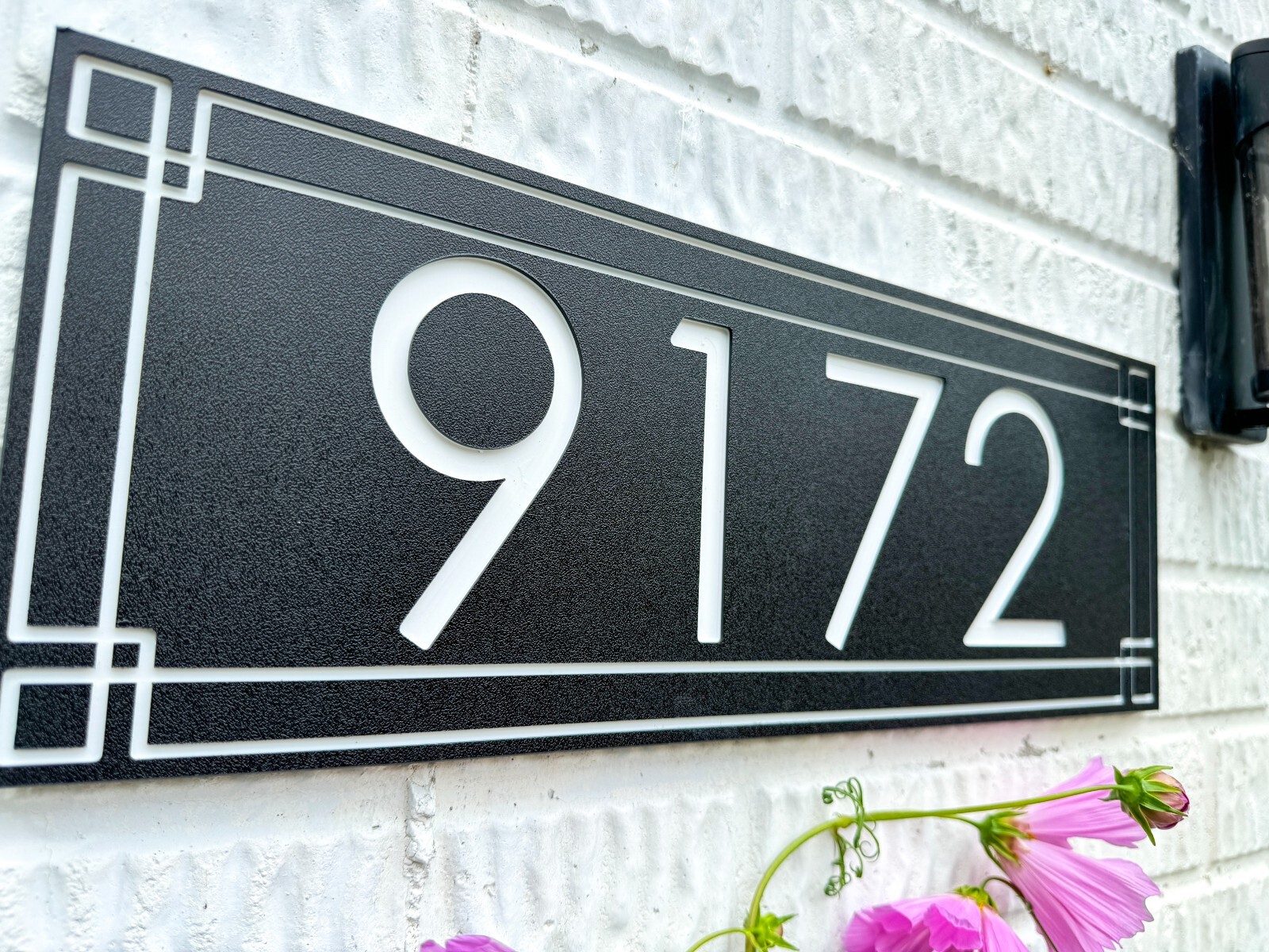 Personalized Engraved 6.5in H House Number Sign | Durable HDPE Street Address