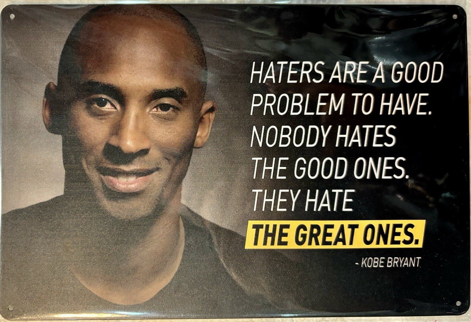 TIN SIGN 8×12 Kobe Bryant NBA Los Angeles Lakers Basketball Team Team Haters DD7