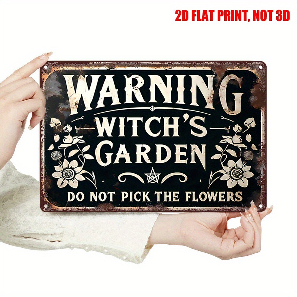Warning Signs Do not Pick The Flowers Metal Sign Decorative Vintage Look 8x12in