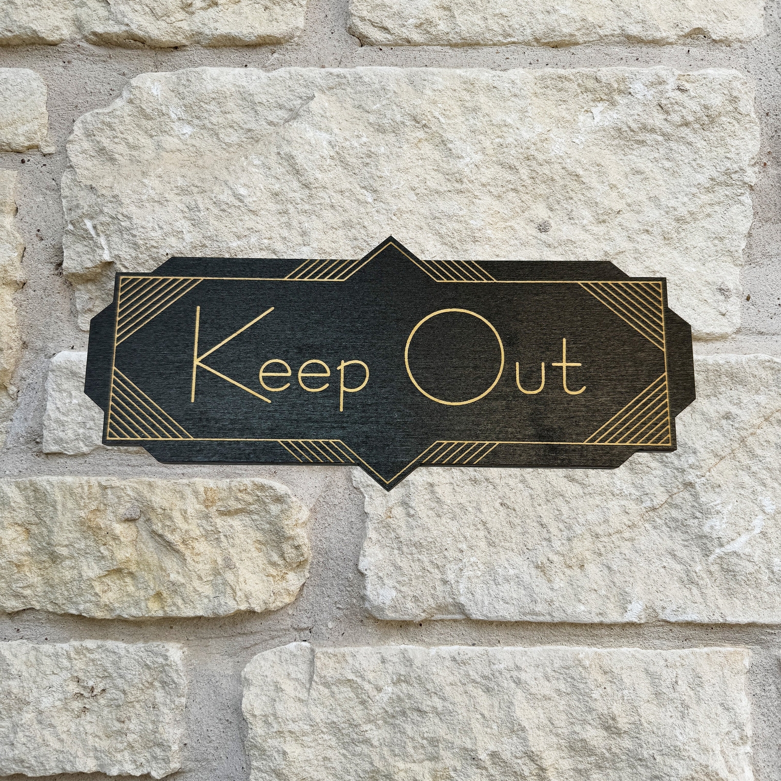 Keep Out – BLACK Sign 4×8