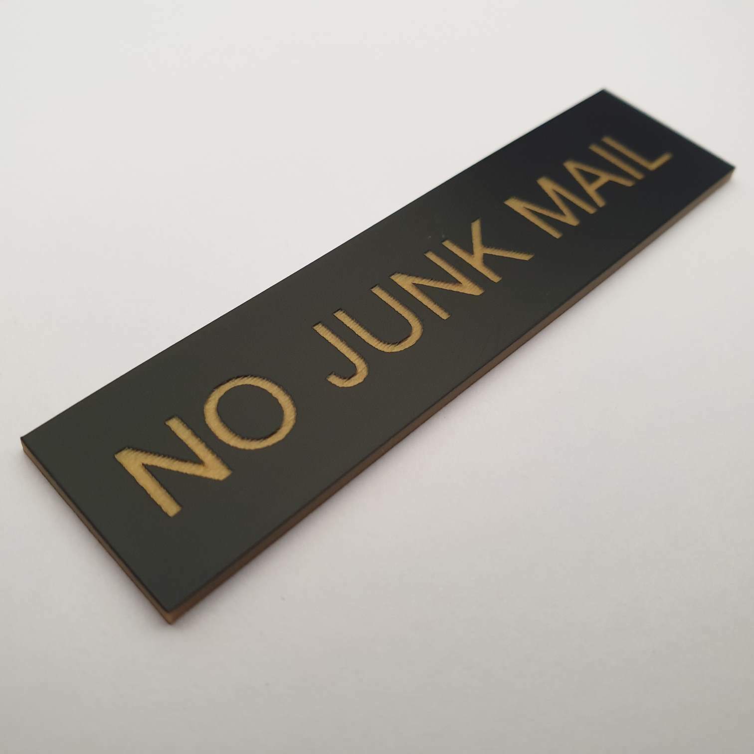 No Junk Mail Sign for Mailbox Letter Box – 30 Colours & 3 Medium to Large Sizes