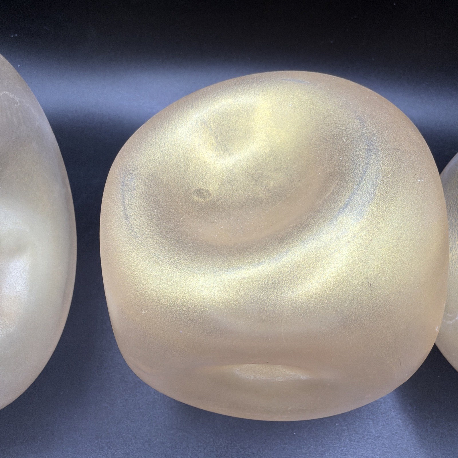 Global Views Design Set Of 3 Wall Rocks – Frosted Gold Home Decor