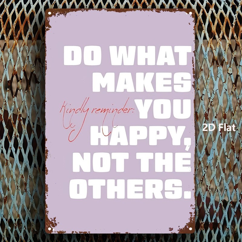 Purple Metal Sign 8×12 Inches White Text Distressed
