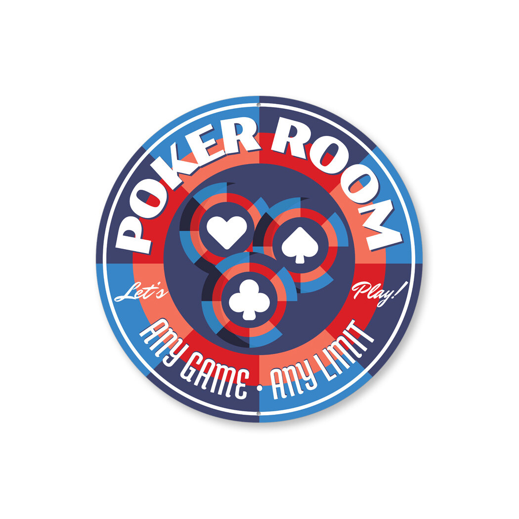 Poker Room Any Game Any Limit Metal Sign