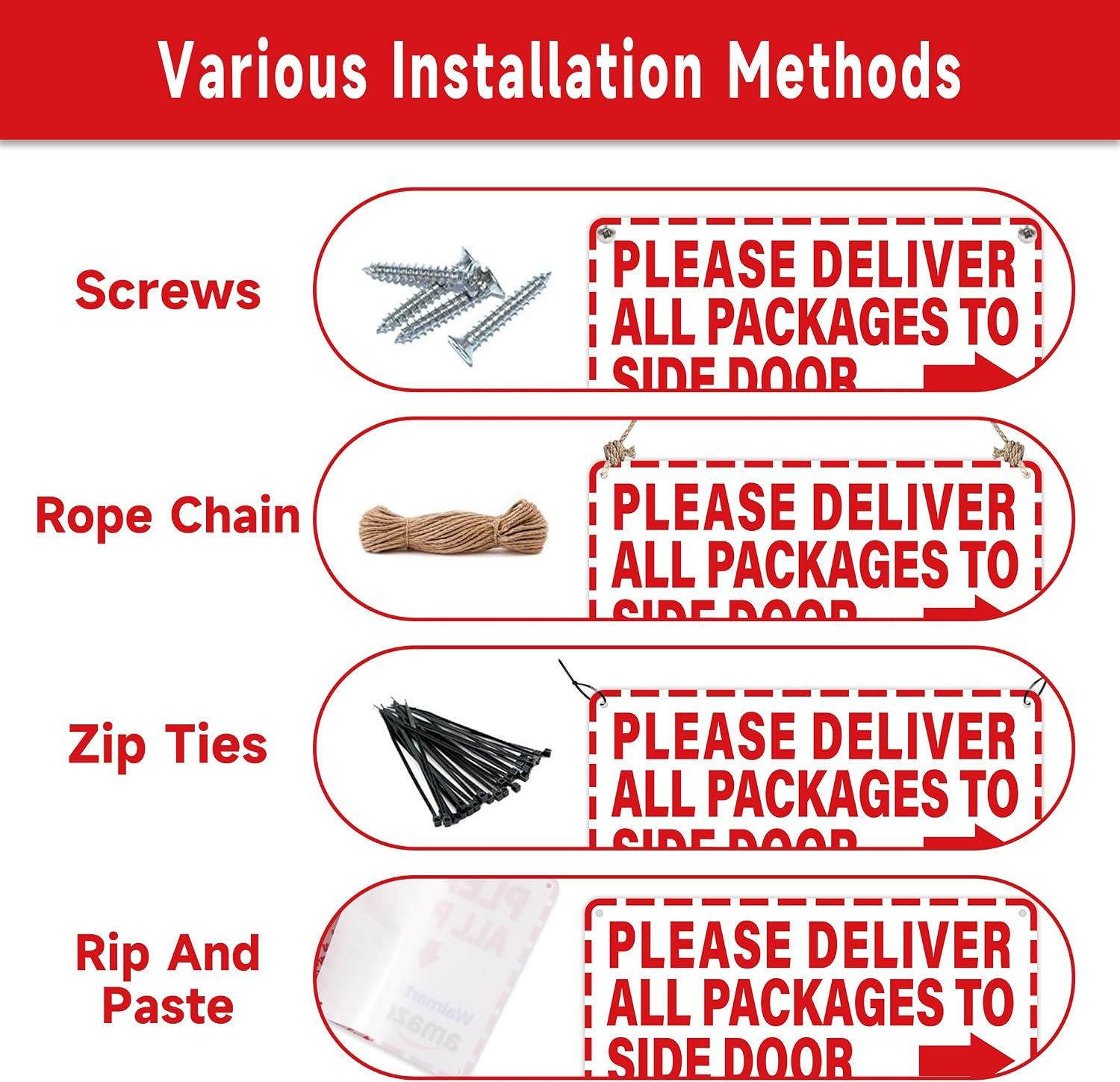 Please Leave Deliveries Here Sign，Self-Adhesive Weatherproof Place Packages in B
